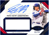 Pete Crow-Armstrong 2025 Topps Tier One Blue Game Used Patch Auto SP 6/99