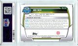 Bo Nix RC 2023 Bowman U Chrome National Convention Red Rookie SP 4/5 PSA 8