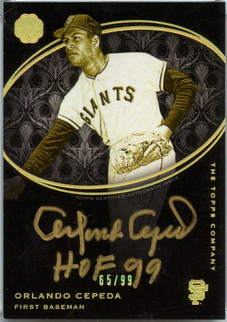 Orlando Cepeda 2016 Topps Mint Golden Engravings Gold Ink Auto SP 65/99