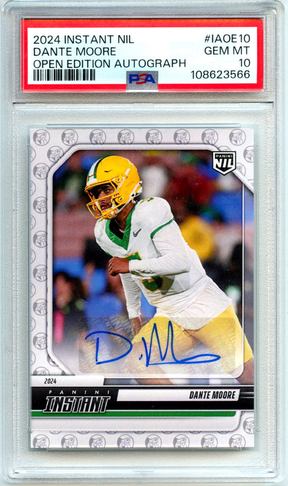 Product Dante Moore RC 2024 Panini Instant NIL Open Edition Rookie Auto PSA 10 Link