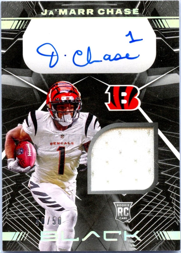 Product Ja'marr Chase RC 2021 Panini Black Rookie Patch Auto SP 40/50 Link