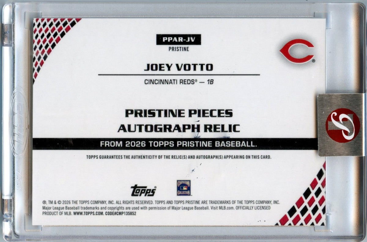 Joey Votto 2026 Topps Pristine Pulsar Game Used Patch Auto-2
