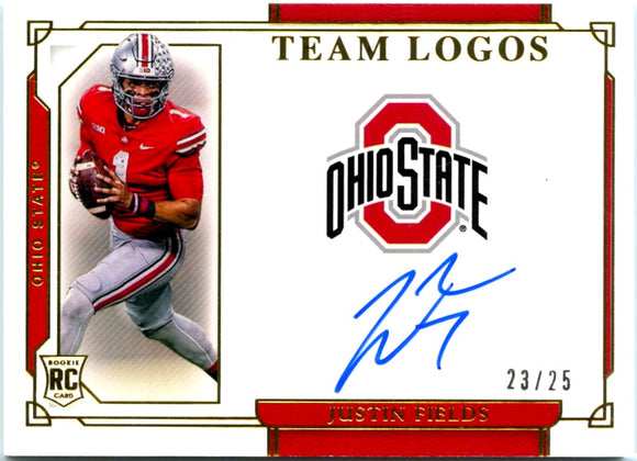 Product Justin Fields RC 2021 National Treasures Collegiate Team Logos Rookie Auto SP 23/25 Link