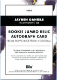 Jayden Daniels RC 2024 Topps Inception Pink Rookie Patch Auto SP 74/99