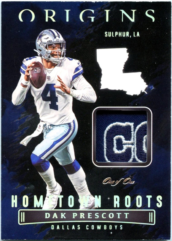 Product Dak Prescott 2022 Panini Origins Black Hometown Roots Patch SP 1/1 Link