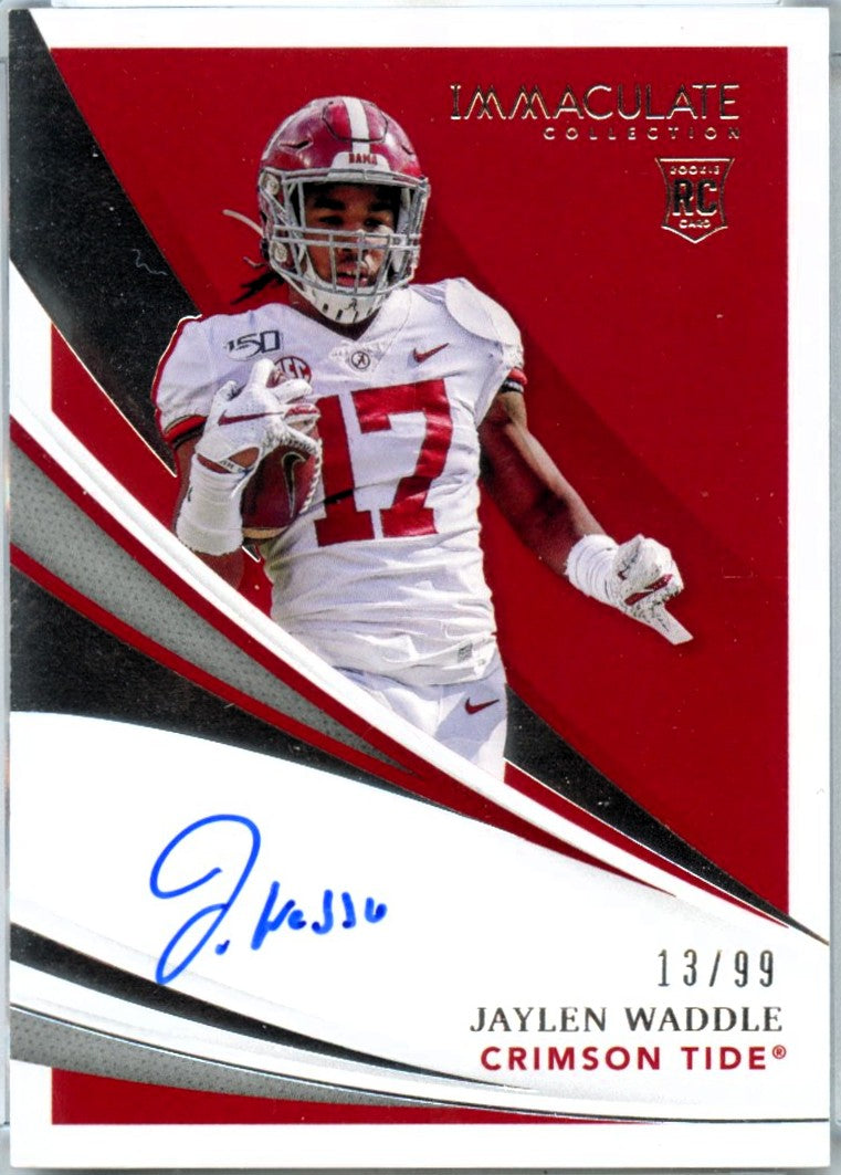 Jaylen Waddle RC 2021 Immaculate Collegiate Rookie Auto SP 13/99-1