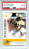 Calvin Johnson RC 2007 Press Pass NCAA Leaders Rookie #63 PSA 10