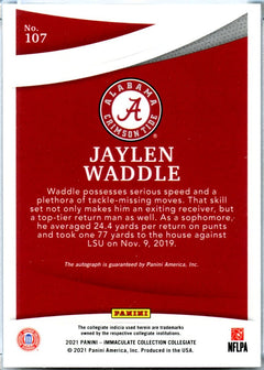 Jaylen Waddle RC 2021 Immaculate Collegiate Rookie Auto SP 13/99-2