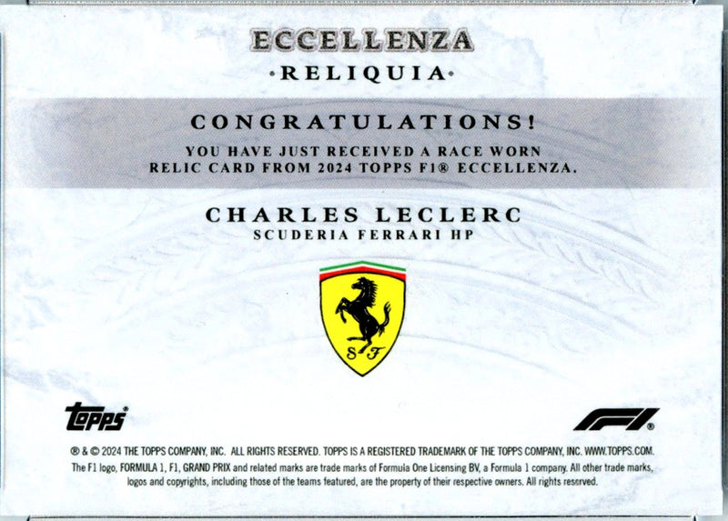 Charles Leclerc 2024 Topps Eccellenza Race Used Patch-2