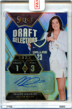 Maddy Siegrist 2024 Panini Select WNBA Silver Prizm Draft Selections Auto-1