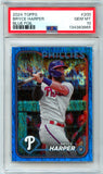 Bryce Harper 2024 Topps Blue Foil SP 155/999 PSA 10