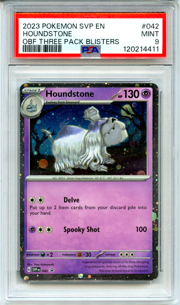 Product Houndstone 2023 Pokemon Scarlet Violet Black Star Promo #42 PSA 9 Link