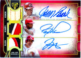 Bench Larkin Votto 2024 Topps Triple Threads Red Game Used Patch Auto SP 1/1