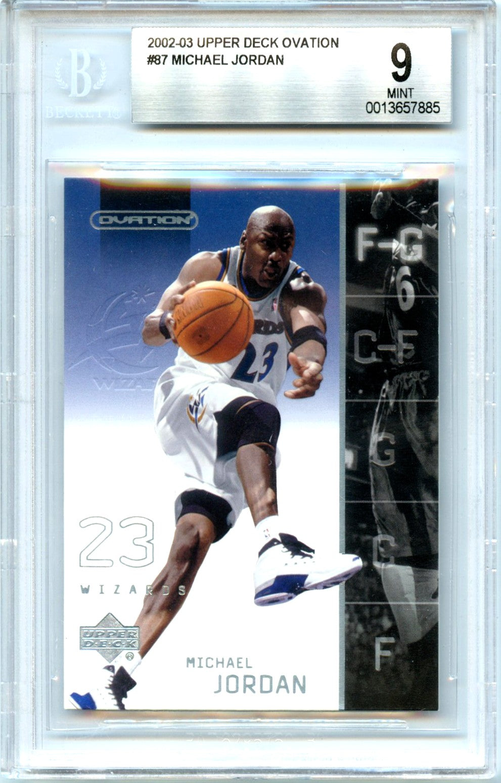 Michael Jordan 2002-03 Upper Deck Ovation #87 BGS 9