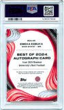 Emeka Egbuka RC 2024 Bowman U Best Red Geometric Rookie Auto SP 7/10 PSA 10