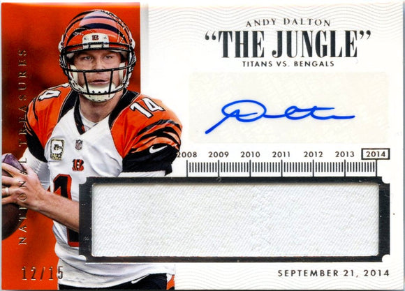 Product Andy Dalton 2014 National Treasures The Jungle Patch Auto SP 12/15 Link