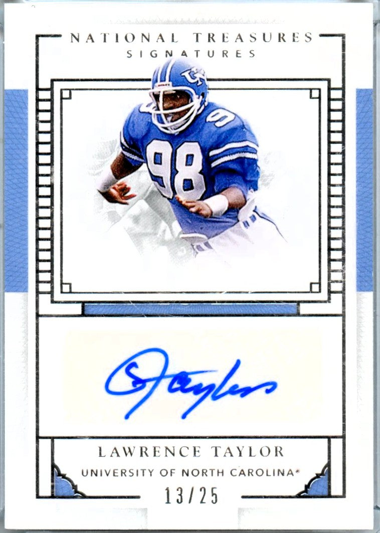 Lawrence Taylor 2016 National Treasures Collegiate Auto SP 13/25-1