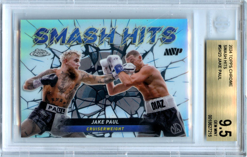 Jake Paul 2024 Topps Chrome Boxing Smash Hits BGS 9.5-1
