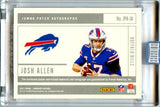 Josh Allen 2021 Panini Eminence Silver Jumbo Jersey Patch Auto SP 4/10