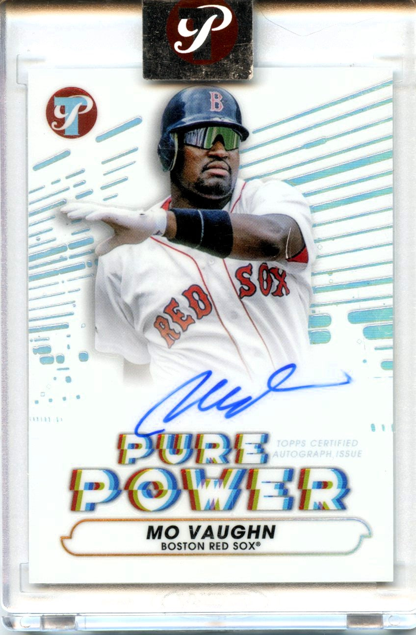 Mo Vaughn 2022 Topps Pristine Pure Power On Card Auto