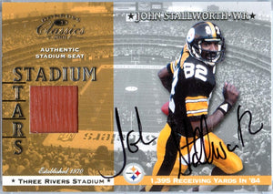 John Stallworth 2001 Donruss Classics Stadium Stars Seat Piece Auto