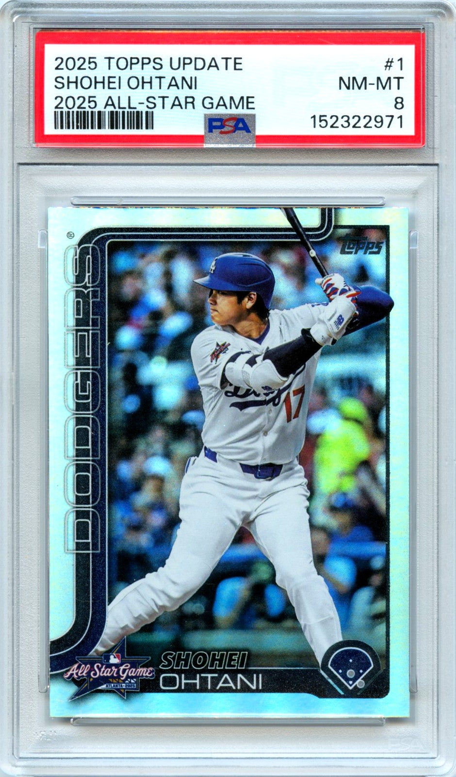 Shohei Ohtani 2025 Topps Update 2025 All Star Game #1 PSA 8