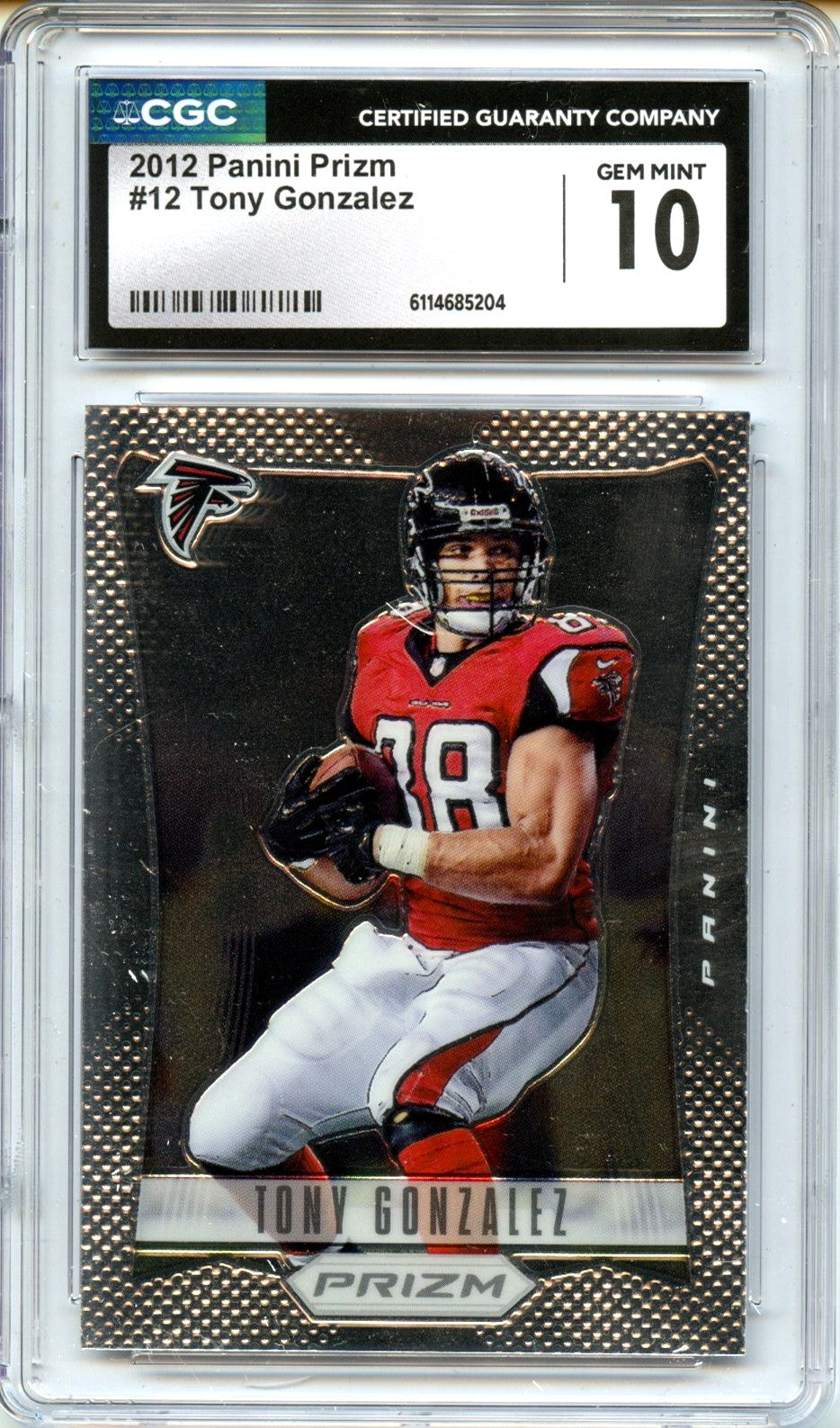 Tony Gonzalez 2012 Panini Prizm First Year #12 CGC 10