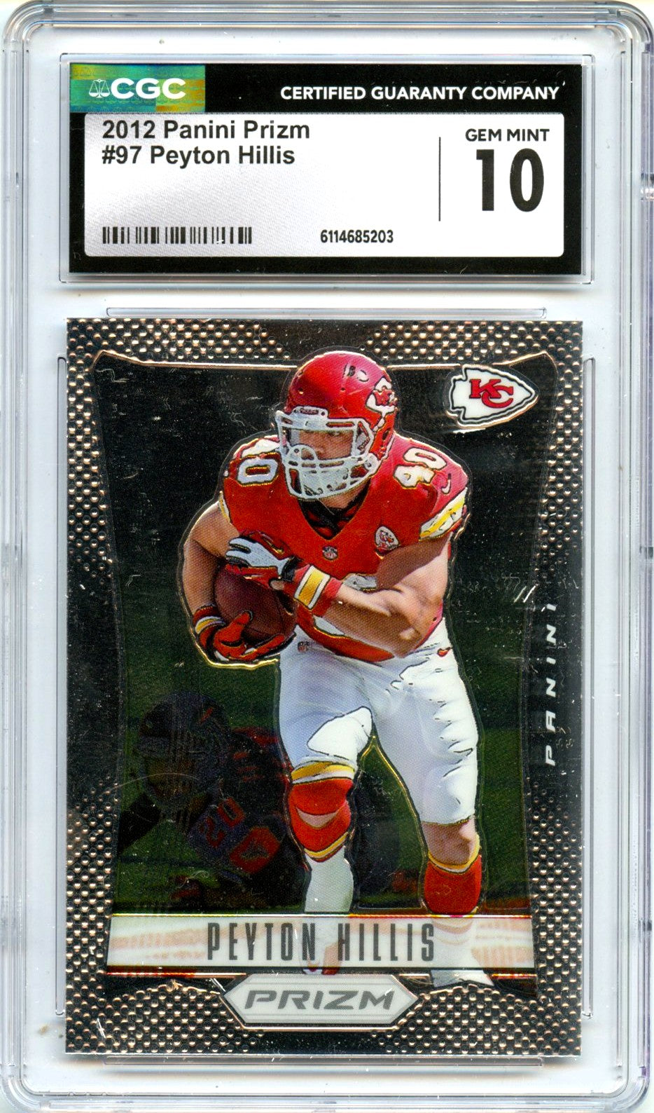Peyton Hillis 2012 Panini Prizm First Year #97 CGC 10-1