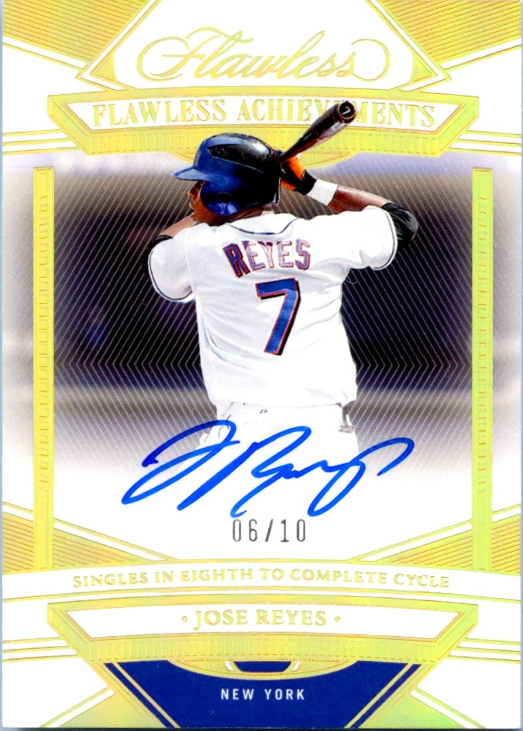 Jose Reyes 2023 Flawless Holo Gold Achievements Auto SP 6/10