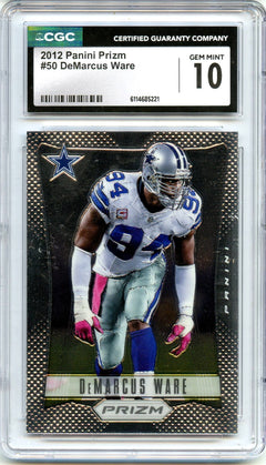 Demarcus Ware 2012 Panini Prizm First Year #50 CGC 10-1