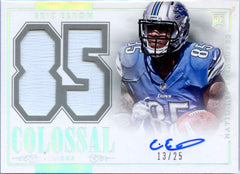 Eric Ebron 2014 National Treasures Colossal Silver Jersey Patch Auto SP 13/25-1