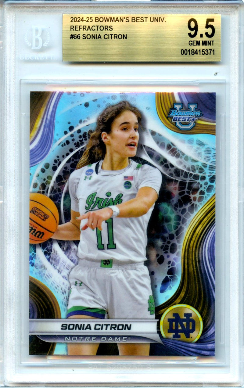 Sonia Citron RC 2024-25 Bowman U Best Refractor Rookie #66 BGS 9.5-1