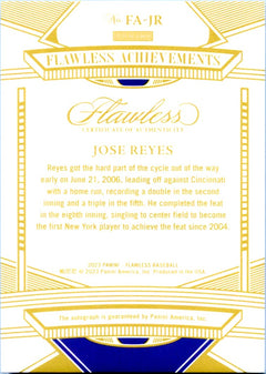 Jose Reyes 2023 Flawless Holo Gold Achievements Auto SP 6/10-2