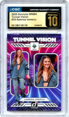 Sabrina Ionescu 2025 Donruss WNBA Tunnel Vision #10 CGC 10 Pristine-1