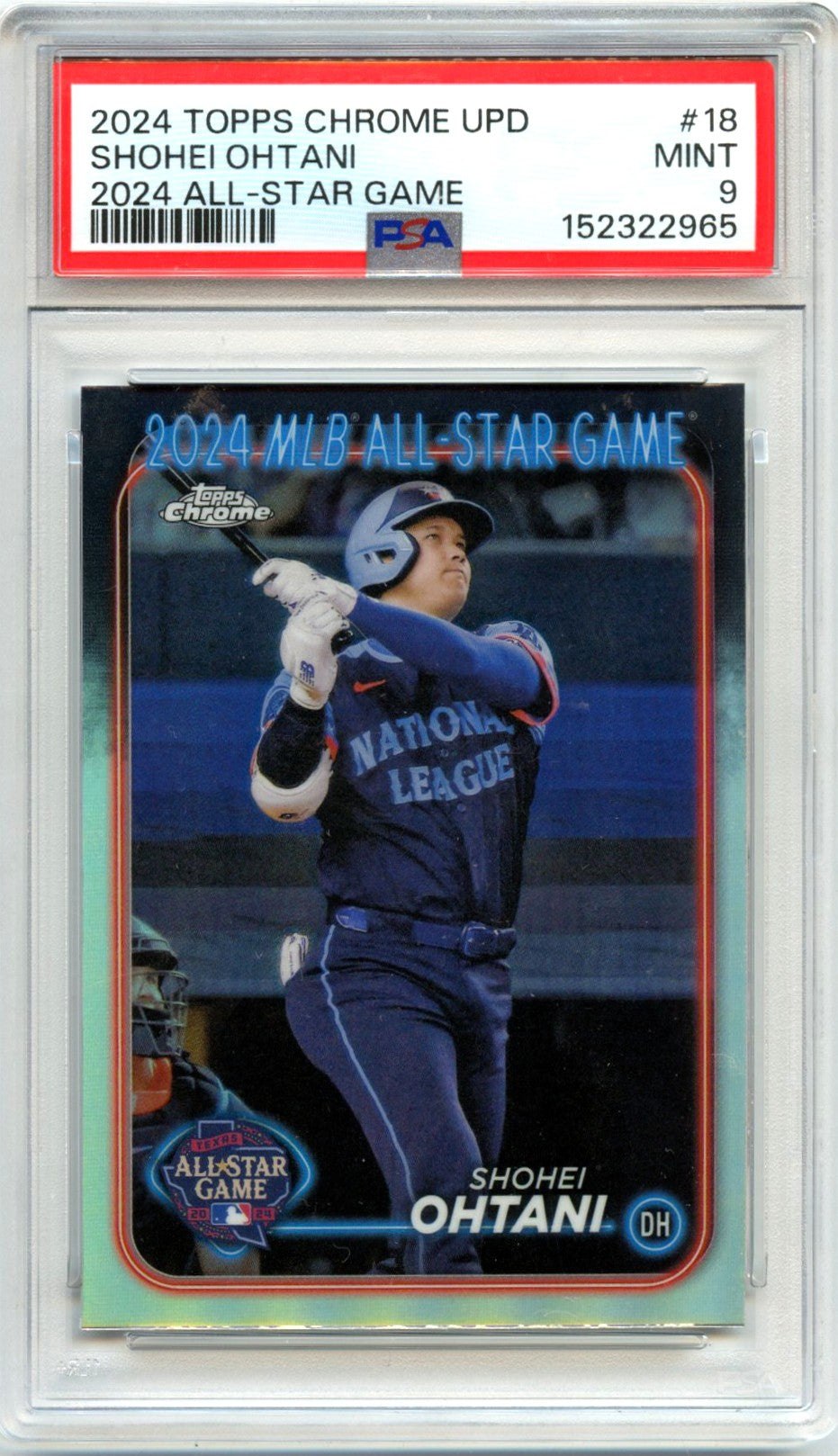 Shohei Ohtani 2024 Topps Chrome Update All Star Game #18 PSA 9-1