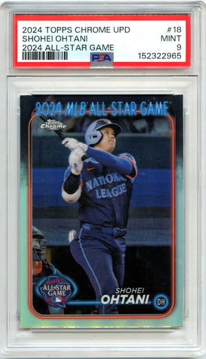 Shohei Ohtani 2024 Topps Chrome Update All Star Game #18 PSA 9