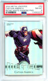 Captain America 2024 Metal Universe Marvel Retro White Diamond Precious Metal Gems PSA 8
