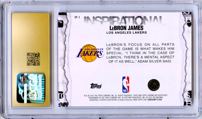 Lebron James 2025-26 Topps Chrome Inspirational CGC 10 Pristine-2