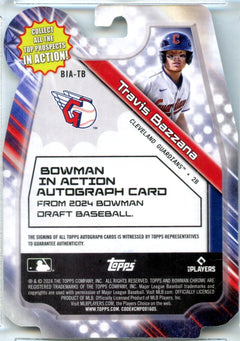 Travis Bazzana RC 2024 Bowman Chrome Gold Mini Diamond Top Prospects In Action Rookie Auto SP 15/50-2