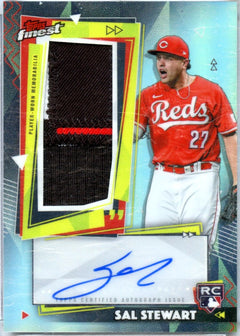Sal Stewart RC 2026 Topps Finest Rookie Jersey Patch Auto-1
