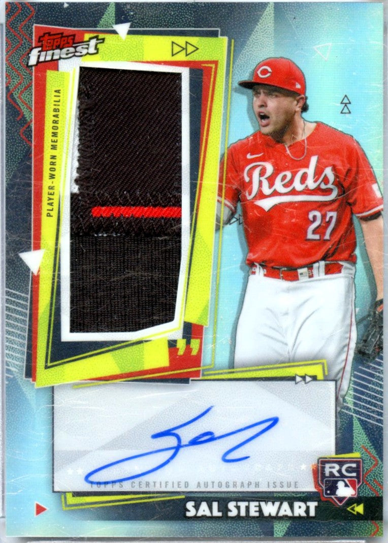 Sal Stewart RC 2026 Topps Finest Rookie Jersey Patch Auto