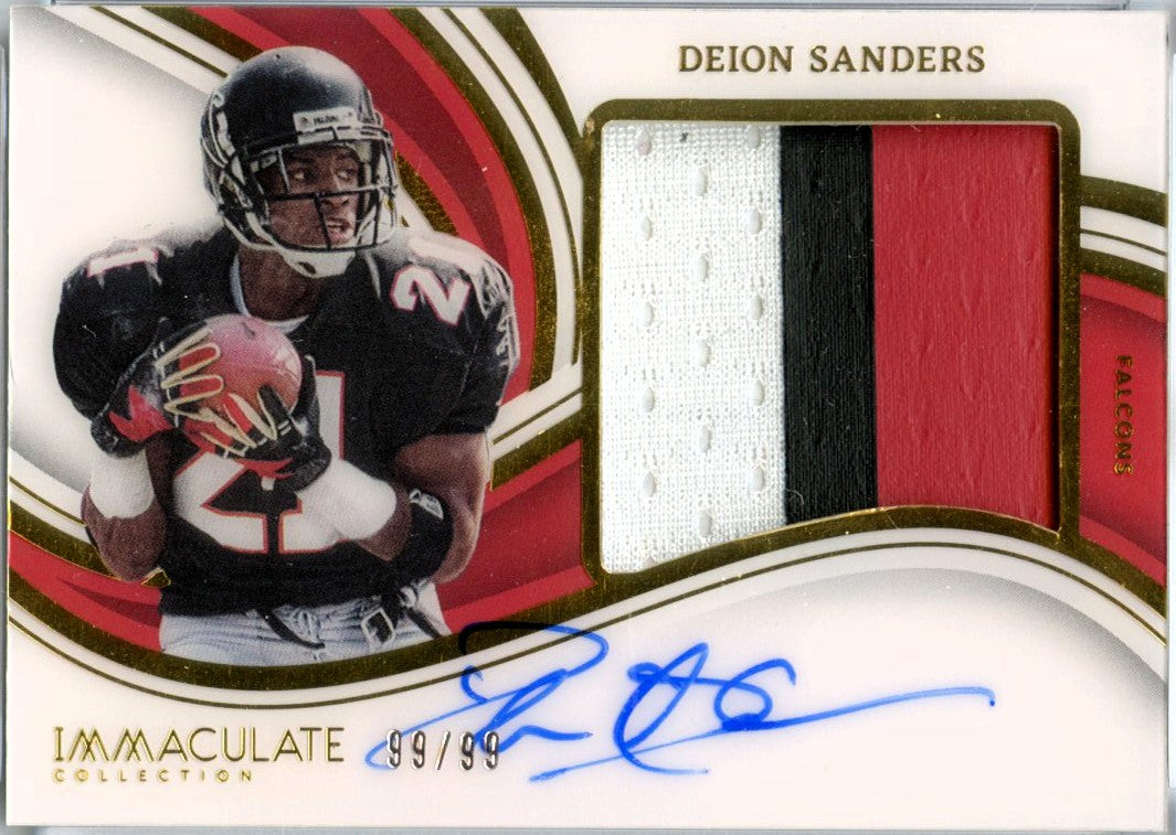 Deion Sanders 2023 Immaculate Premium Jersey Patch Auto SP 99/99