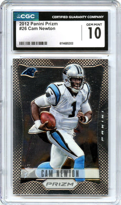 Cam Newton 2012 Panini Prizm First Year #26 CGC 10-1