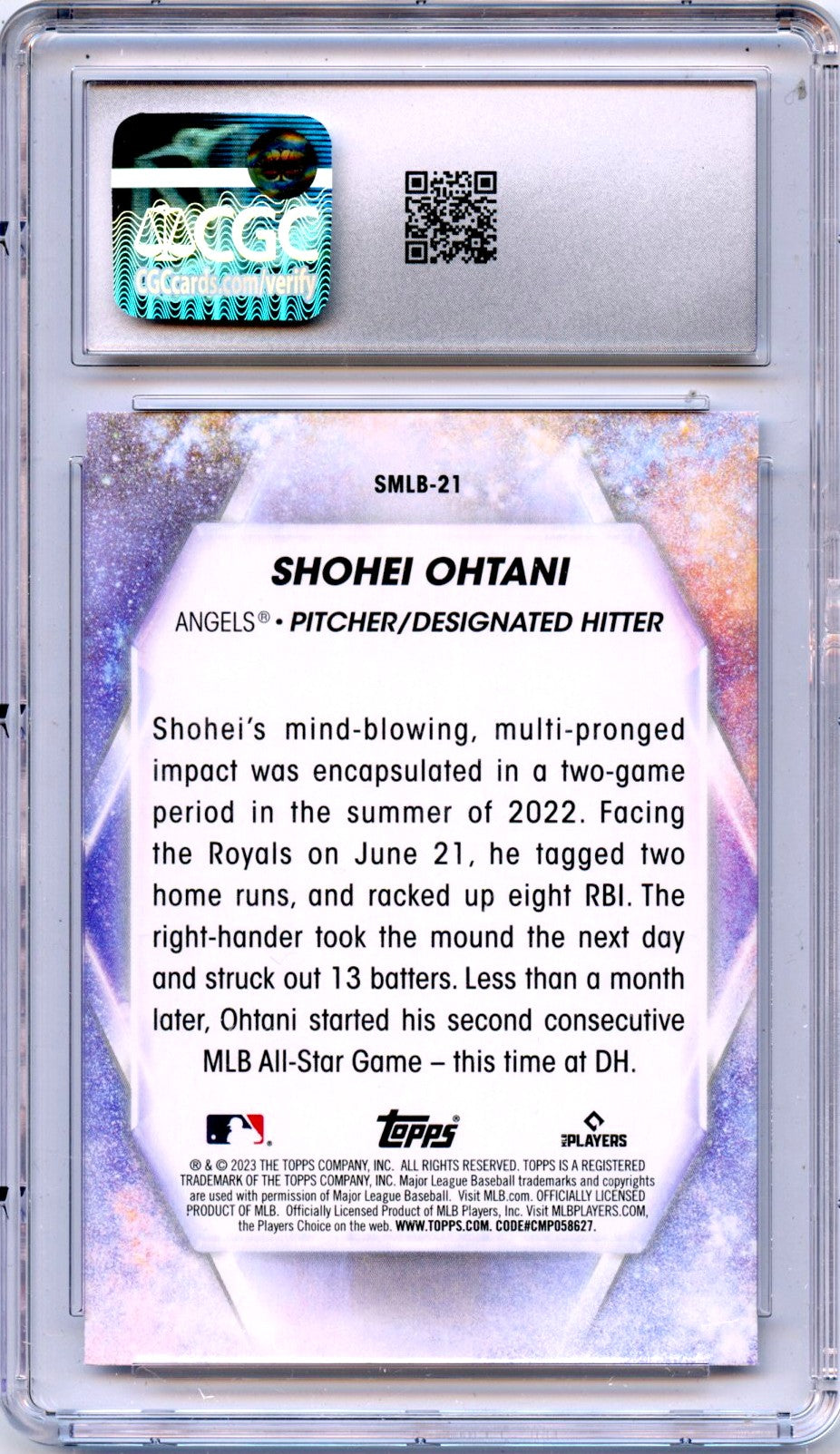 Shohei Ohtani 2023 Topps Stars Of MLB CGC 10-2