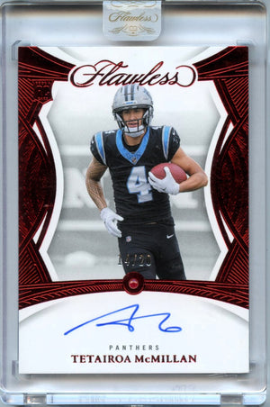 Tetairoa Mcmillan 2025 Flawless Ruby Red Diamond Auto SP 14/20