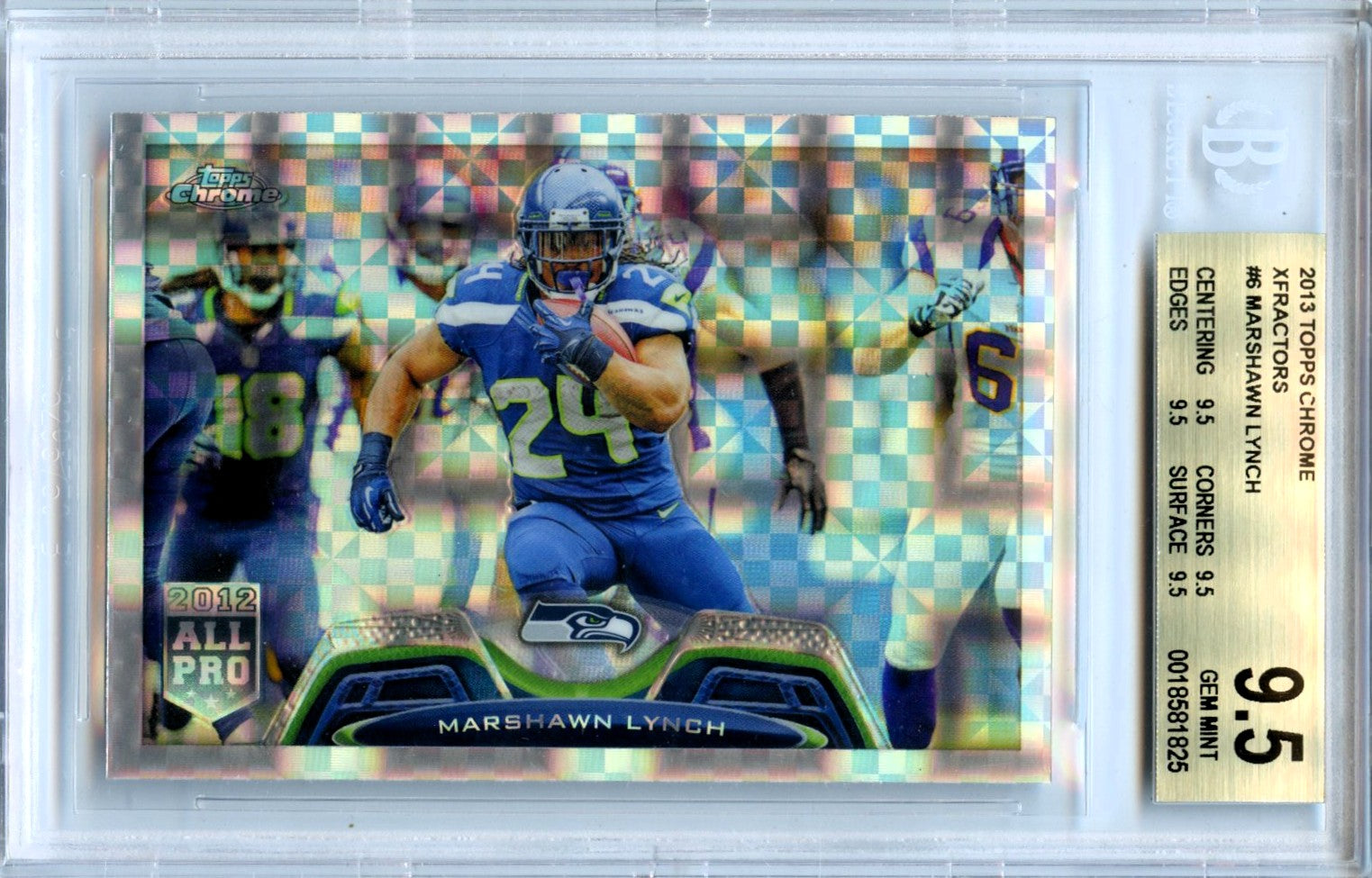 Marshawn Lynch 2013 Topps Chrome Xfractor #6 BGS 9.5-1