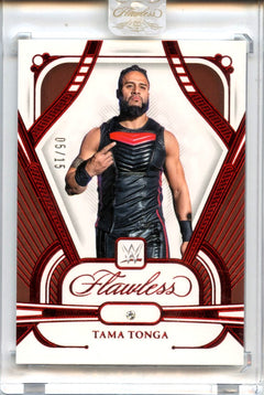 Tama Tonga 2024 Flawless WWE Ruby Red Diamond SP 5/15-1