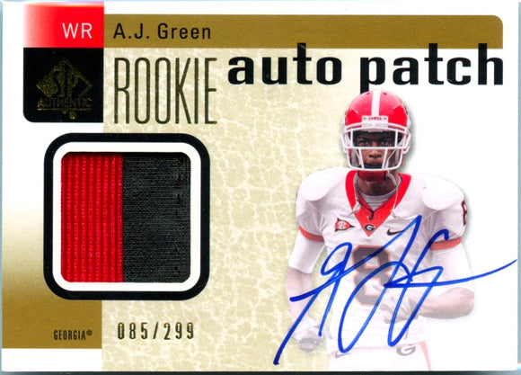 Product Aj Green RC 2011 UD Sp Authentic Rookie Patch Auto SP 85/299 Link