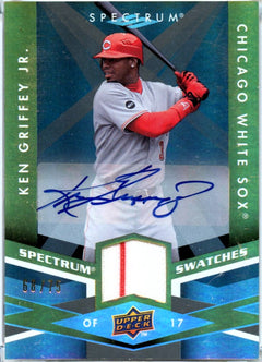 Ken Griffey Jr 2009 Upper Deck Spectrum Game Used Patch Auto SP 68/75-1