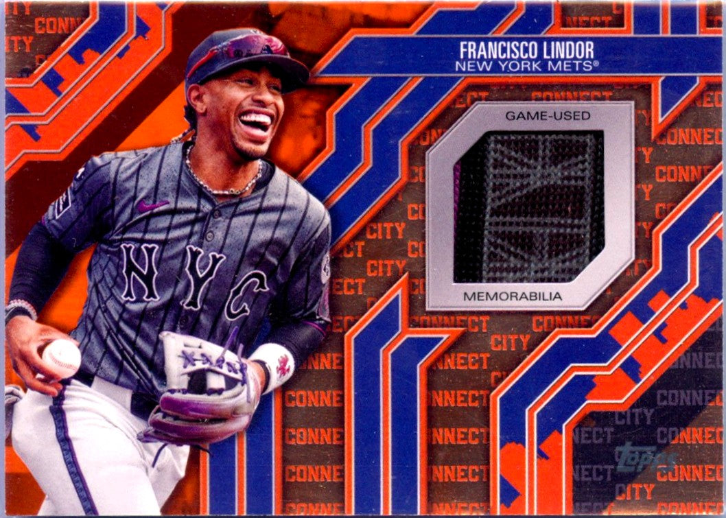 Francisco Lindor 2025 Topps Orange City Connect Game Used Patch SP 11/25